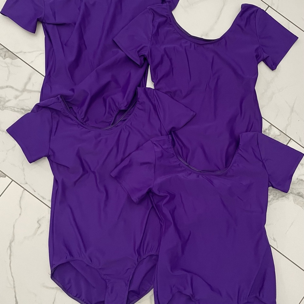 4 Women's Purple Theatricals Leotards